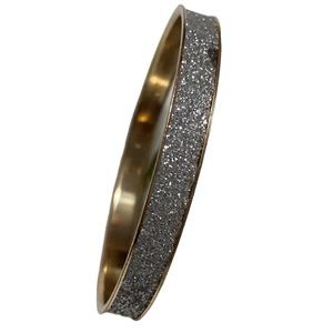 Thin band silver sparkle bangle